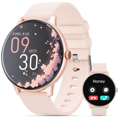 CARKIRA 1.39’ Women'S Smartwatch with Fitness Tracker, Answer/Call/100+ Sport Modes, Fitness Watch Fits for Android & Iphone Devices (Pink)